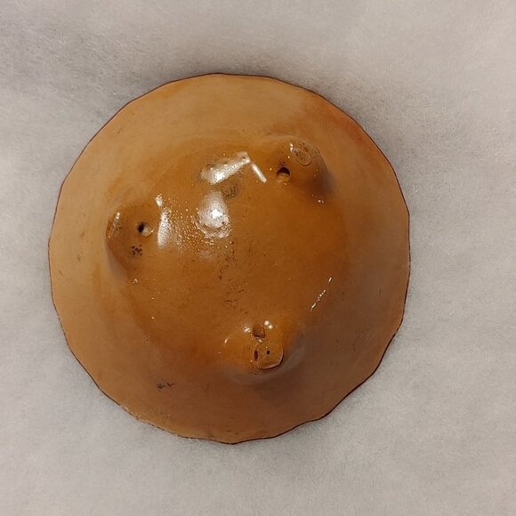 Mexican Bowl Sunflower Hand Painted Three Footed Bowl Handmade - Picture 2 of 4